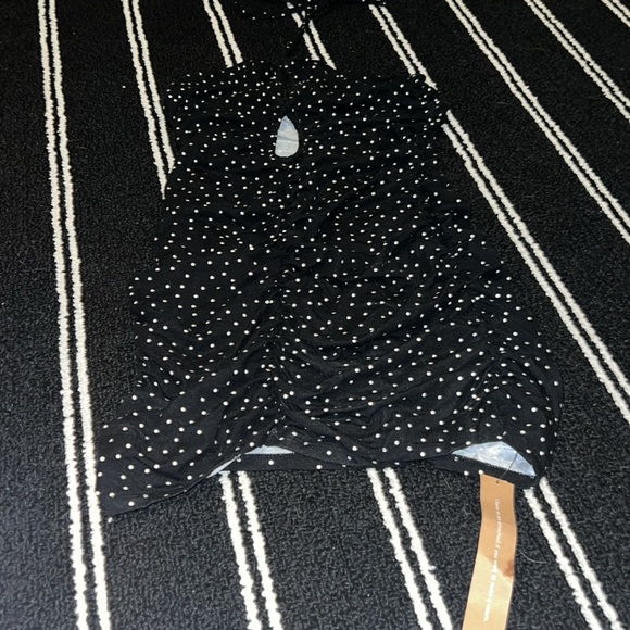 Reformation Dixon Black and White Polka Dot Mini Dress - Picture 3 of 6